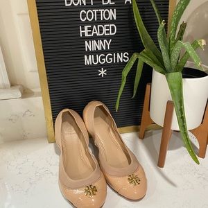 Nude / Pink Tory Burch Ballet Flats Sz 5